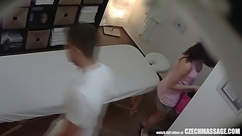 Steamy Encounter On A Massage Table With Oil And Fingering