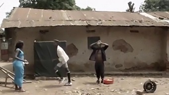 Black African Man With Big Cock In Interracial Sex