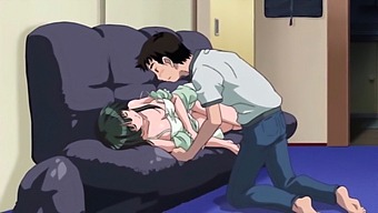 Seorang Gadis Anime Muda Dengan Payudara Kecil Berhubungan Seks Dengan Pacarnya Dalam Kartun Ini.