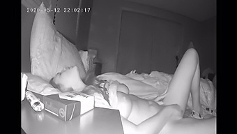Hesitant Girl Indulges In Solo Pleasure With A Hidden Camera At Night